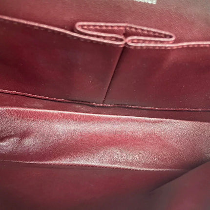 Chanel Timeless Classic Flap Medium 2009 Black Lambskin Leather Silver Hardware