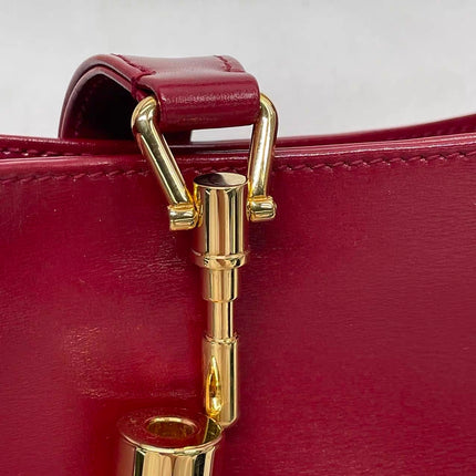 Gucci Jackie 1961 Red Burgundy Leather Bag Small Shoulder Bag