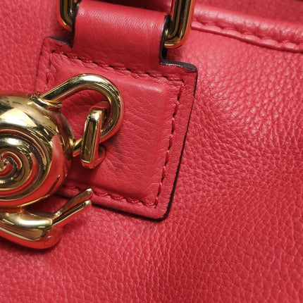 Loewe Amazona 36 Medium Red Leather Snail Lock Gold-tone Hardware