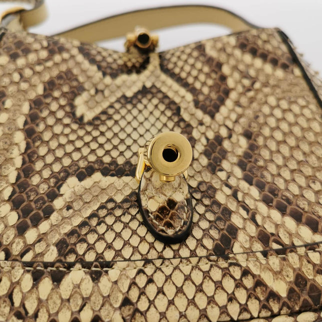 Sold Gucci Jackie 1961 Mini Python-skin Leather Bag with Adjustable Strap Size Multicolor