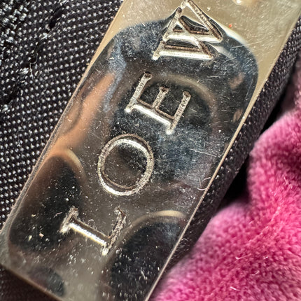 Loewe Amazona 19 Mini Handbag in Purple Velvet with Crystal Logo