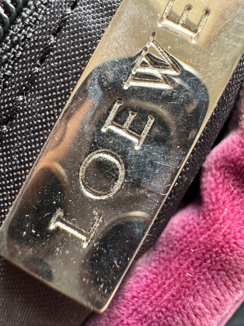 Loewe Amazona 19 Mini Handbag in Purple Velvet with Crystal Logo