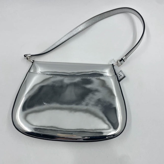Sold Prada Cleo Flap Silver Leather Shoulder bag
