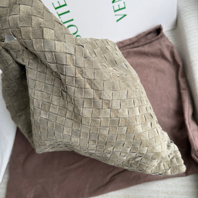 Bottega Veneta Hop Large Grey Suede Leather Hobo Bag 54cm