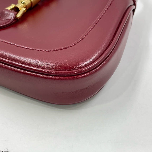 Gucci Jackie 1961 Mini Red Burgundy Leather Bag No Strap