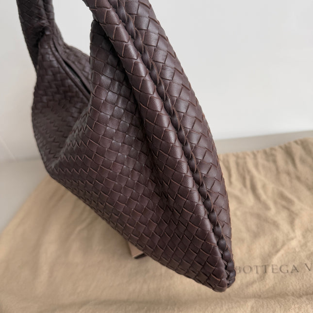 Bottega Veneta Hobo Bag Large Milk Chocolate Brown Lambskin leather 47cm