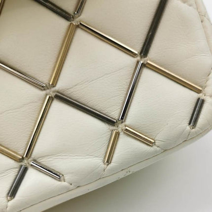 Sold Chanel Classic Flap Small White Leather and Gilt and Silver Hardware, 2020-2021