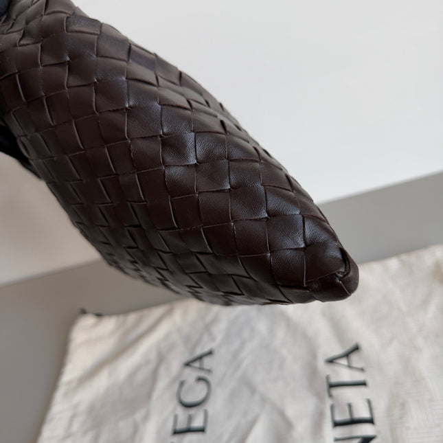 Bottega Veneta Hop Hobo Small Medium Leather Chocolate Brown