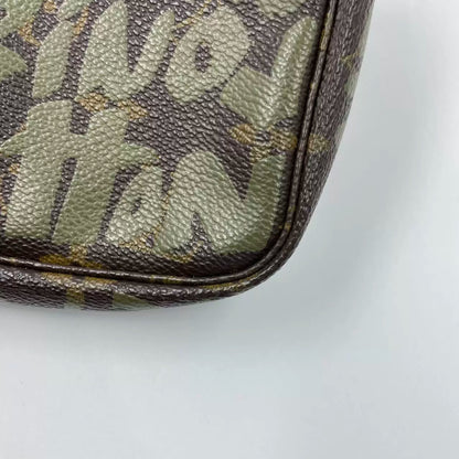 Louis Vuitton Pochette Accessoire Monogram Green Graffiti Clutch