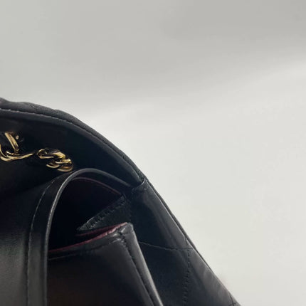 Sold Chanel Classic Flap Jumbo 2012 Black Lambskin Leather Double Flap with Gold Hardware