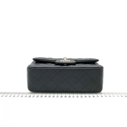 Chanel Classic Flap Mini Black Caviar Silver Hardware 2017-18