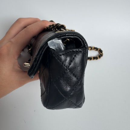 Chanel Classic Flap Super Mini Valentine's Special Black Lambskin Nautical Charms