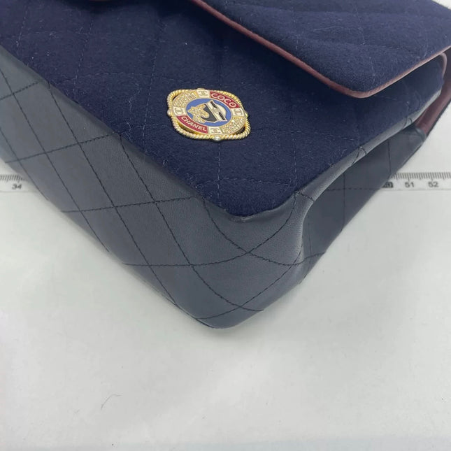 Chanel Medium Classic Double Flap Bag Métiers d'Art Paris-Hamburg 2018 Wool Nautical Charms