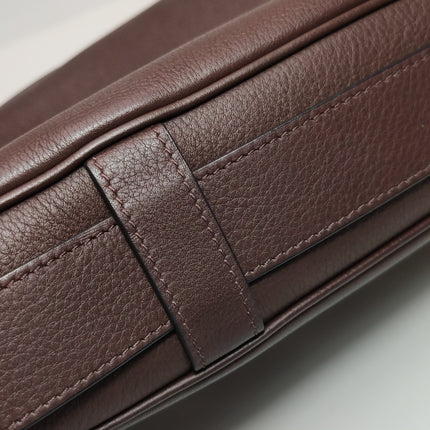 CELINE Romy Medium Hickory Brown Calfskin Leather Shoulder Bag