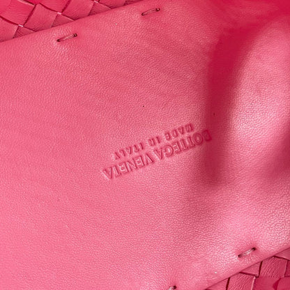 Bottega Veneta Cabat Mini Intreccio Leather Tote Bag Pink