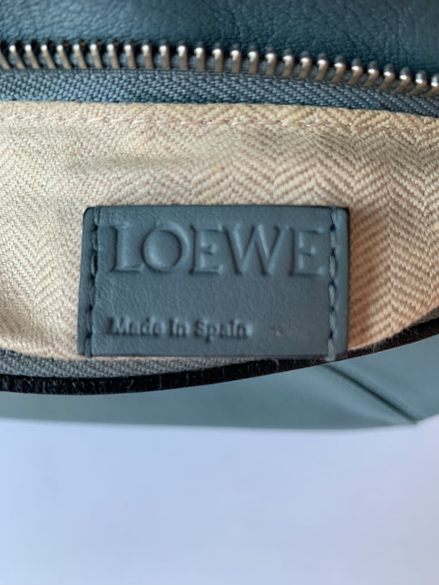 Sold Loewe Puzzle Small Blue Leather Crossbody Bag