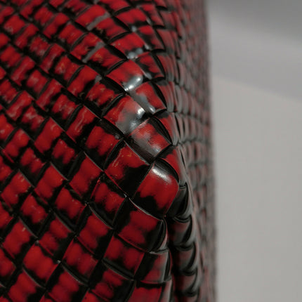 Bottega Veneta Cabat Large Intreccio Burgundy Patent Leather 40cm