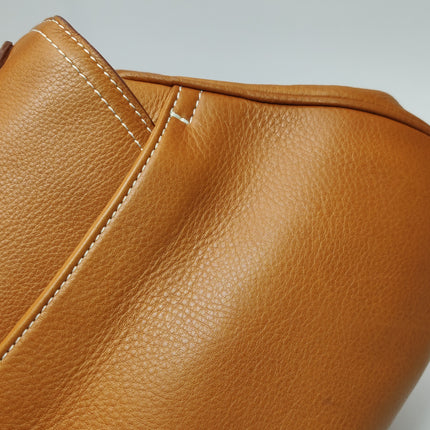 Dior Top Handle Saddle Bag Cognac Tan Brown Calfskin Leather