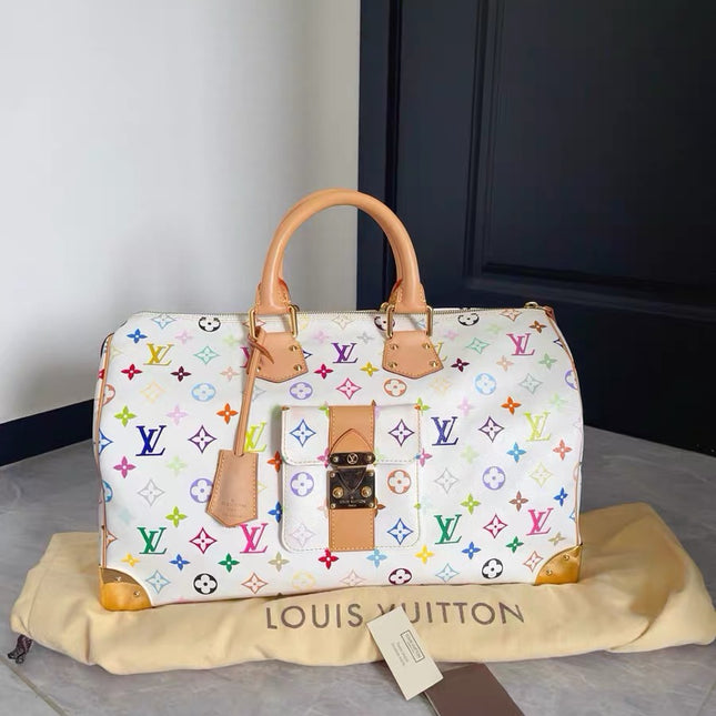 Louis Vuitton x Takashi Murakami Speedy 40 White Multicolor
