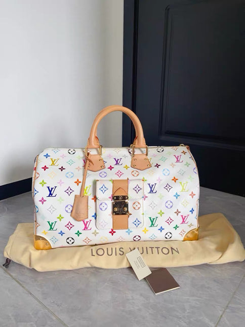 Louis Vuitton x Takashi Murakami Speedy 40 White Multicolor