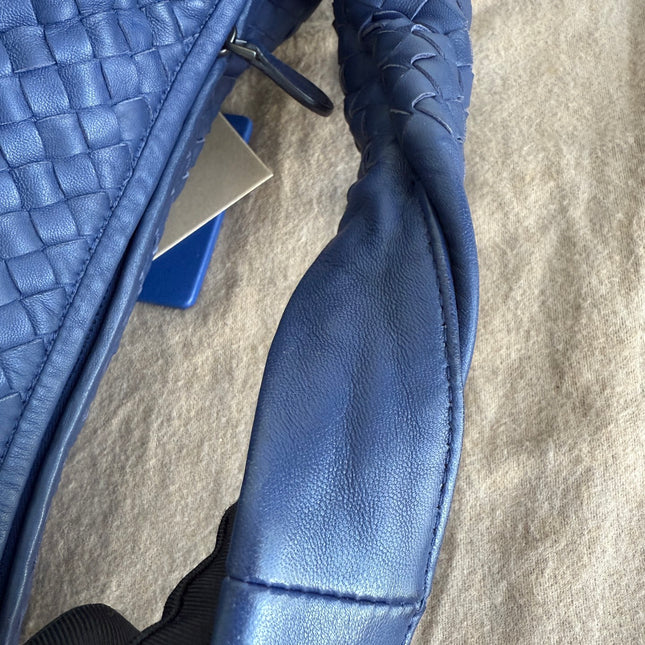 Bottega Veneta Veneta Hobo Large Navy Intrecciato Leather Bag 47cm