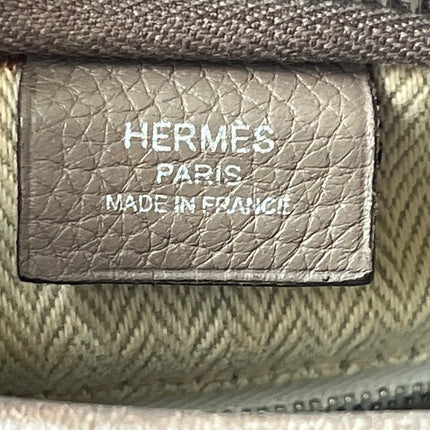 Hermes Gao Étoupe Dark Grey Clemence Leather Hobo Shoulder Bag 2008