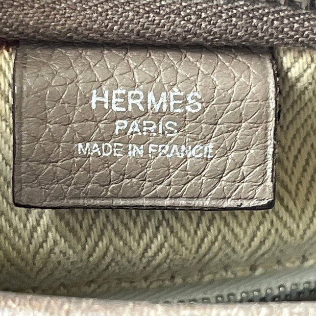 Hermes Gao Étoupe Dark Grey Clemence Leather Hobo Shoulder Bag 2008
