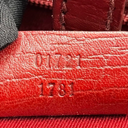 Gucci Jackie Vintage Red Monogram Fabric and Leather Shoulder Bag