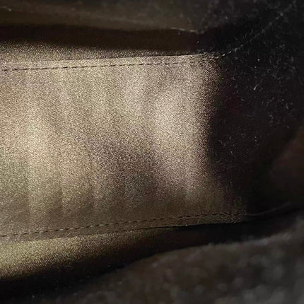 Yves Saint Laurent YSL Le 5 A 7 Hobo Mini Brown Silk Crystals Shoulder Bag