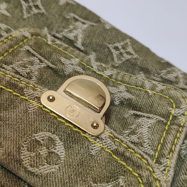 Louis Vuitton Green Denim Neo Speedy Boston Bag