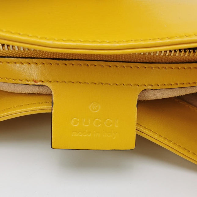 Gucci Jackie 1961 Yellow Leather Bag Small Shoulder Bag With Strap