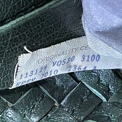 Bottega Veneta Cabat Tote Dark Green Intreccio Leather 45cm