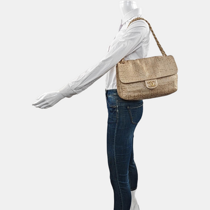 Chanel Paris-Moscou Moujik Flap Bag Beige Gold Lambskin Flap Bag