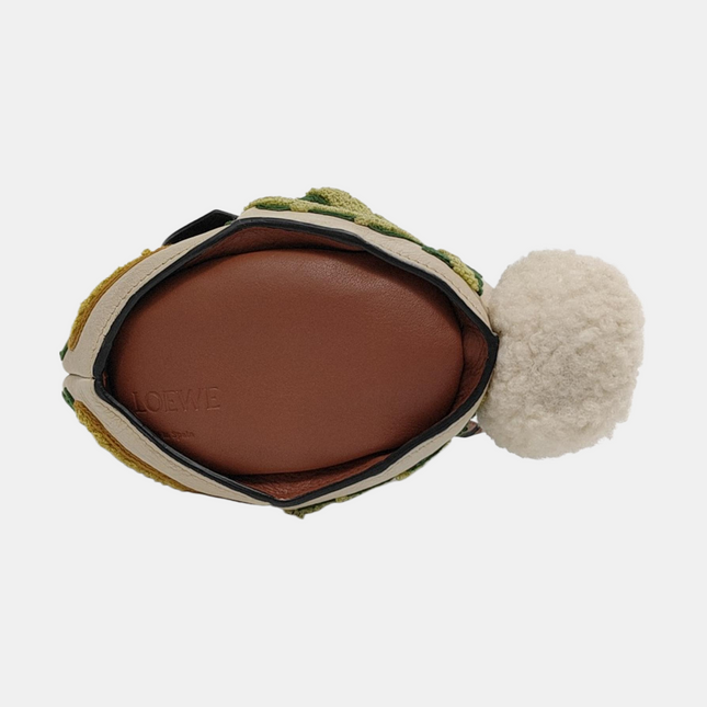 Loewe x William De Morgan Bunny Rabbit Floral Embroidered Brown Yellow Multicolor Crossbody Bag