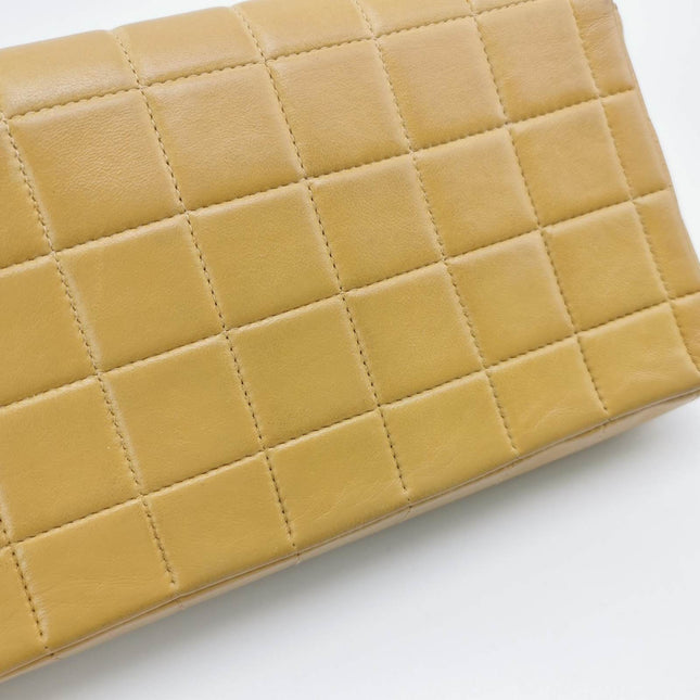 Sold Chanel East West Chocolate Bar Beige Leather