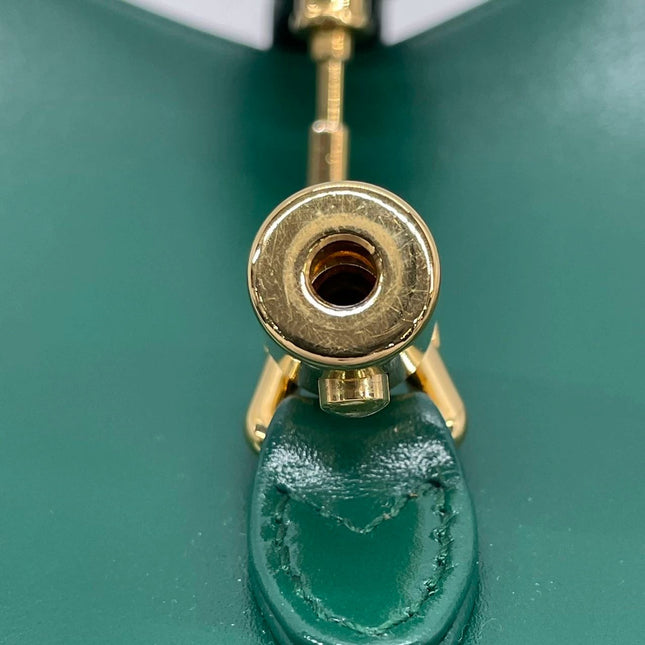 Sold Gucci Jackie 1961 Mini Handbag in Green Leather with Adjustable Strap