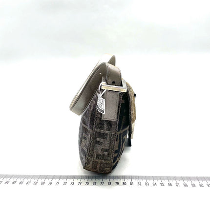 Fendi Baguette Iridescent Brown Zucca Print with Crystal Buckle