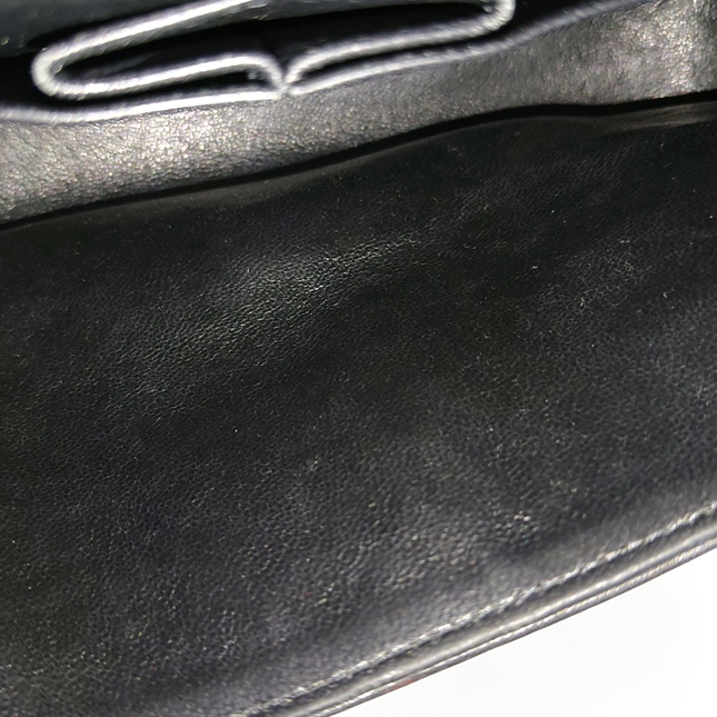 Chanel Classic Flap Medium Black Patent Leather Silver HW, 2010-2011