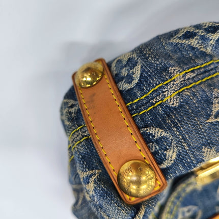 Louis Vuitton Monogram Blue Denim Baggy PM Shoulder Bag