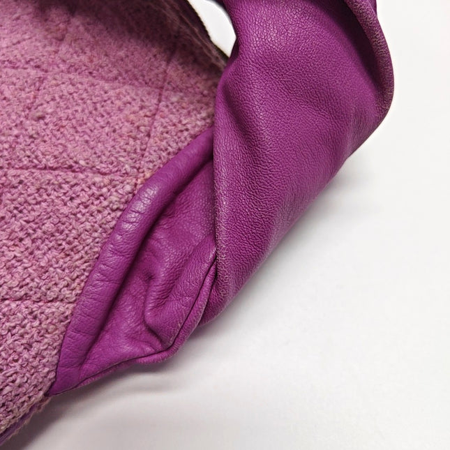 Chanel Large Girl Jacket Bag Lilac Tweed Shoulder Bag 2015