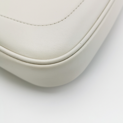 Gucci Jackie 1961 Mini Leather Bag with Adjustable Strap Size White