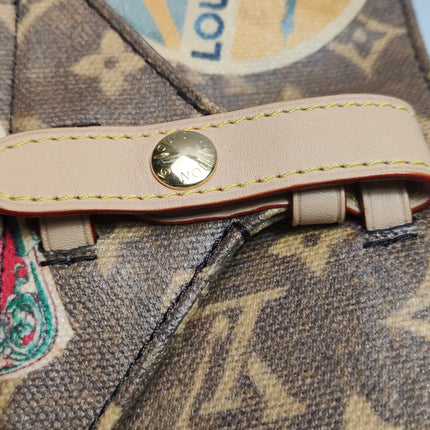 Louis Vuitton OnTheGo Large Hotel Labels Brown Monogram Crossbody Tote