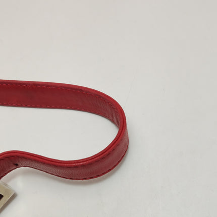 Fendi Mamma Baguette Red Lambskin Leather Silver Hardware