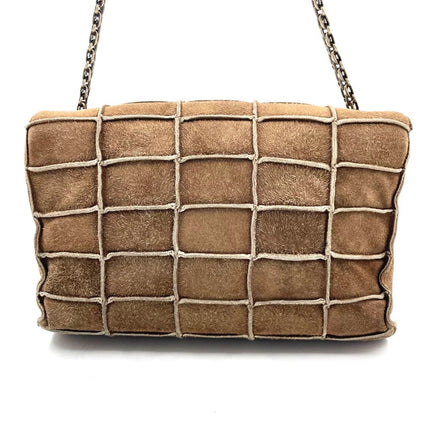 Chanel 2.55 Flap Bag Vintage Chocolate Bar 1997 Medium Suede Brown