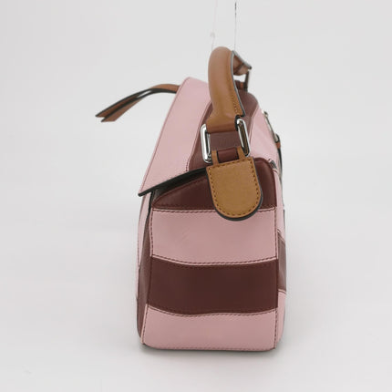 Loewe Puzzle Small Pink Burgundy Stripes Crossbody Bag