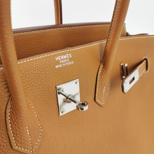 Hermes Birkin 35 Gold Togo Calfskin Leather Palladium Hardware 2004