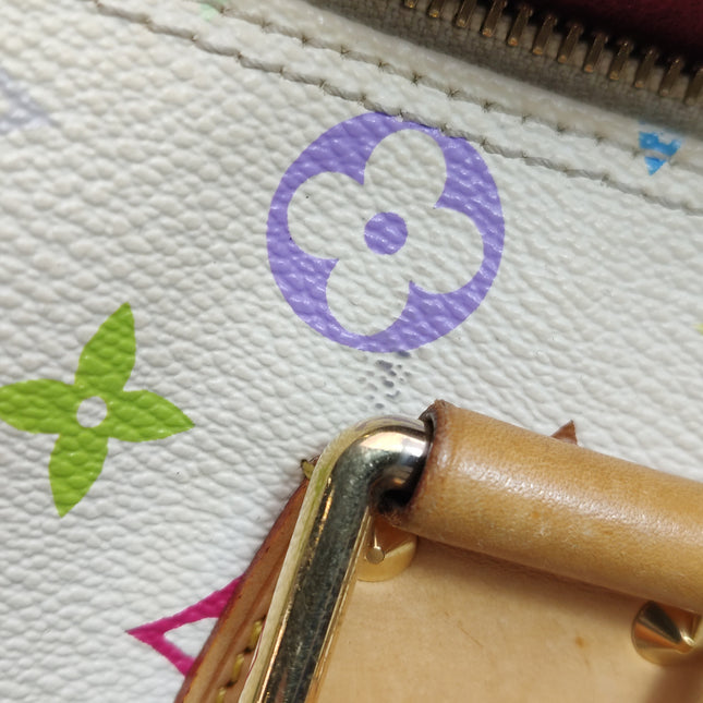 Louis Vuitton x Takashi Murakami Speedy 30 Lock White Multicolor