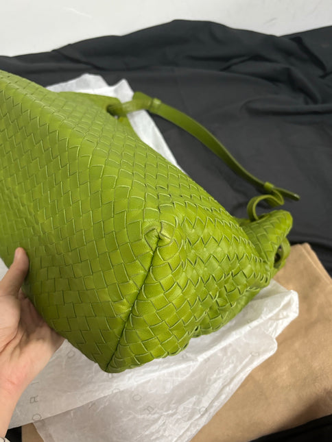 Bottega Veneta Garda Avocado Green Intrecciato Nappa Leather Large 33cm