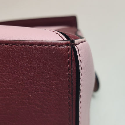 Loewe Puzzle Small Pink Burgundy Stripes Crossbody Bag