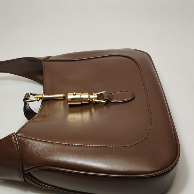 Gucci Jackie 1961 Small Brown Smooth Leather Bag